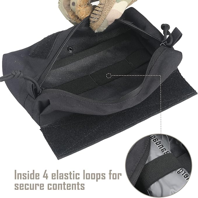 WYNEX Tactical Dump Drop Pouch, Dangler Pouch Utility Tool Pack Sub Abdominal Carrying Bag EDC Pocket Organizer Accessories for Plate Carrier Chest Rig
