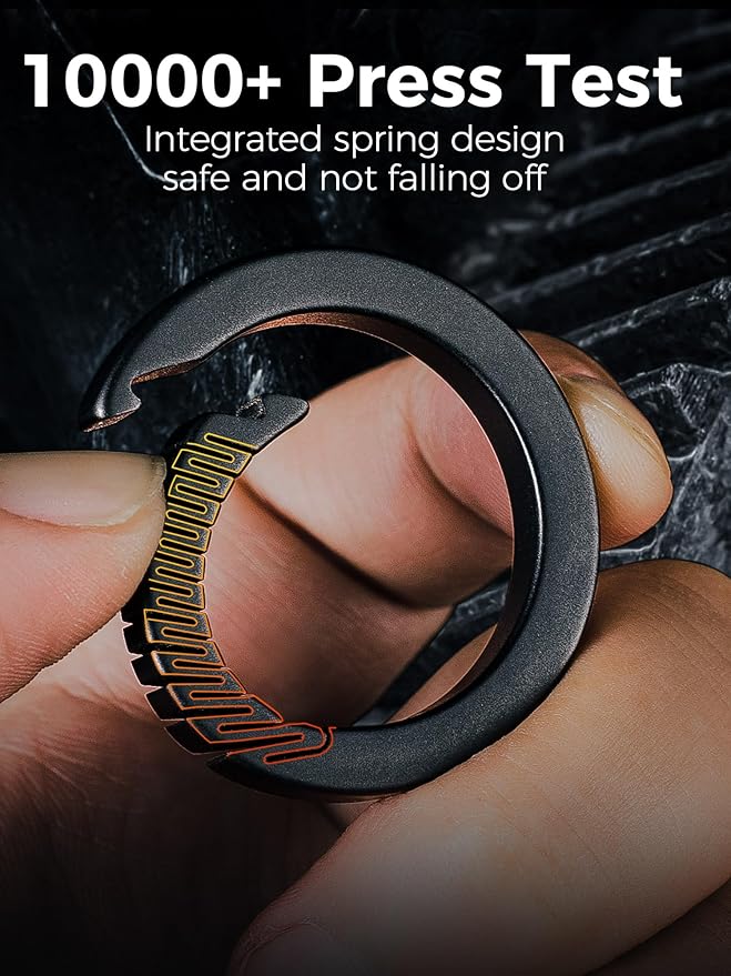 FEGVE Titanium Key Chain Rings for Home Keys, Bag Pendant