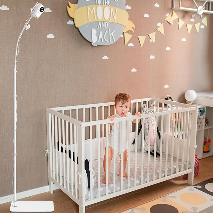 Upgraded Universal Baby Monitor Floor Stand Holder for VTech New VM901, VM928HD, VM5463, VM819, VM919HD Cameras, Stable Silent Base, Height Adjustable, Easy Assembly, No Tools or Wall Damage