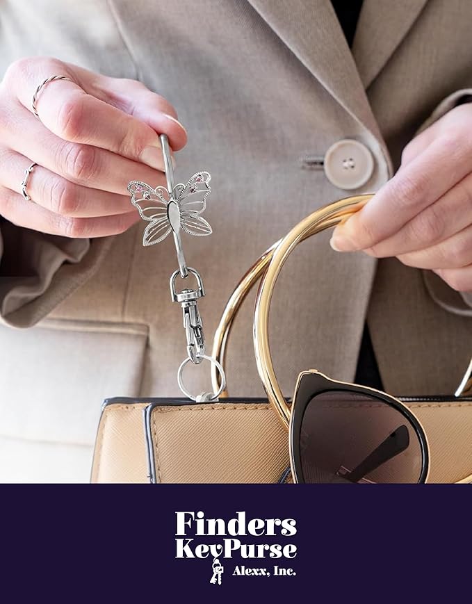Women’s Bag Charm Key Finder, Car Keychain Hook, Cute Purse Organizer & Tote Bag Accessories, Gifts for Mom - Original