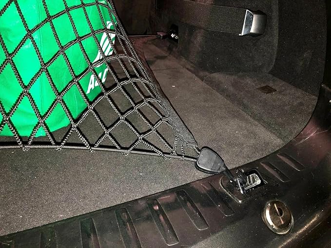 Rear Trunk Organizer Cargo Net for BMW X1 2010-2026 – Floor Style Cargo Net for SUV – Premium Mesh Elastic Car Trunk Organizer Vehicle Carrier Storage – Compatible with X1