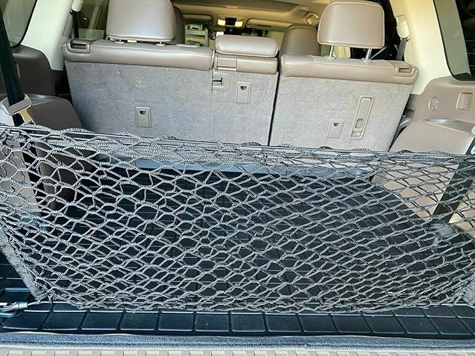 Rear Trunk Organizer Cargo Net for Lexus GX460 2010-2023 – Envelope Style Cargo Net for SUV – Premium Mesh Elastic Car Trunk Organizer Vehicle Carrier Storage – Compatible with GX460