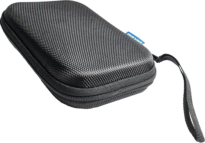Maxell Hard Shell Small Storage Case: Keep Your Accessories Organized and Safe with Mesh Pockets, Elastic Loop, and Zipper Pocket - Ideal for Powerbanks, Cables, and Earbuds (Pack of 2)