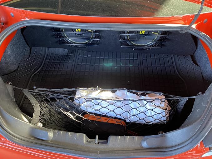 Rear Trunk Organizer Cargo Net for Chevrolet Camaro 2010–2015 – Envelope Style Black Cargo Net for Coupe – Premium Mesh Elastic Car Trunk Organizer – Compatible with Chevy Camaro