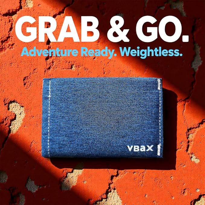 Minimalist RFID Blocking Slim Wallet for Men – Waterproof Microfiber Front Pocket Bifold Card Holder – Holds 10 Cards & Cash (Marine Edition)