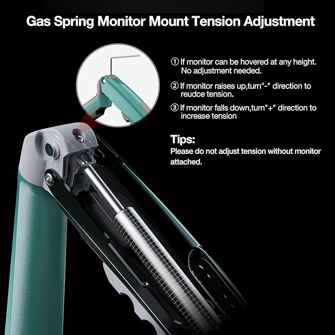 Monitor Mount,Fits 17-30" or Bigger Computer Monitors(Within 19.8lbs), Adjustable Stand with Tilt Rotation Swivel Function, Desk Mount F80 Series (Olive Green)