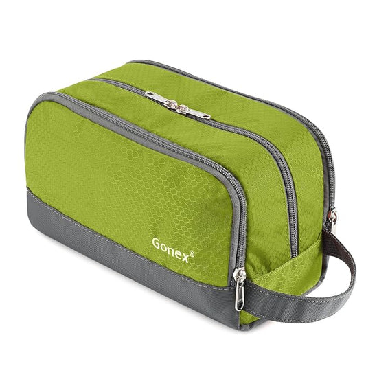 Gonex Travel Toiletry Bag Nylon, Shaving Bag Toiletry Organizer Green