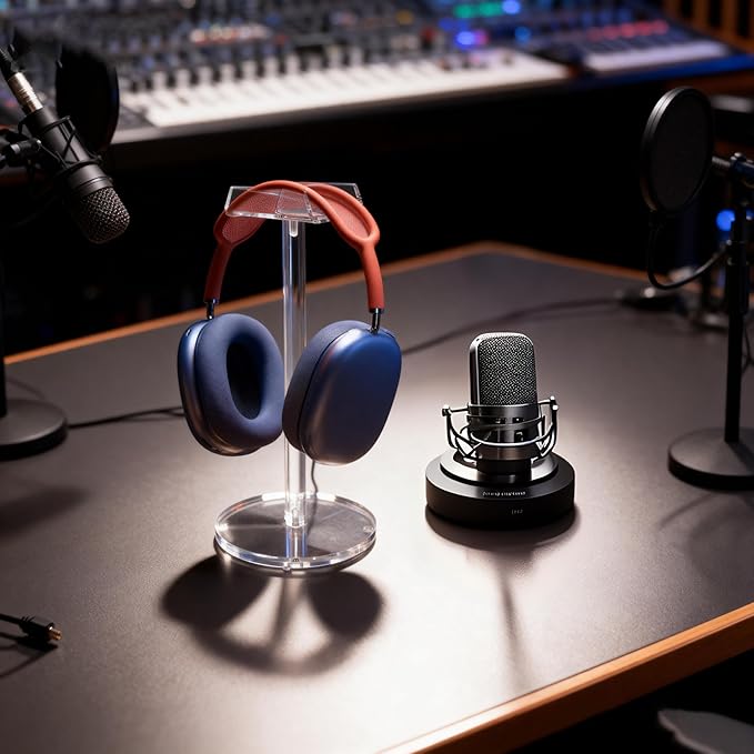 Acrylic Desktop Headphone Holder, Countertop Accessories Stand,Universal for All Music Gaming Headsets 1 Pack(DP015)