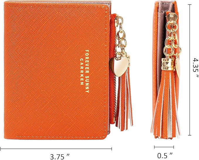 Valentoria Womens Wallet Cute Elegant Long Slim Card Holder Case Minimalist Coin Purse Thin Tassels Zip Clutch Wallets for Girls Ladies | Cute, Elegant, Long, Slim, Case, Minimalist