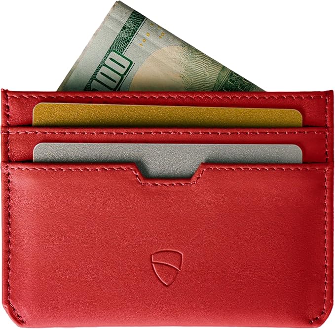 Vaultskin MOORGATE Slim Card Holder – Minimalist Leather Wallet with RFID Blocking, Front Pocket Credit Card Case for Men & Women