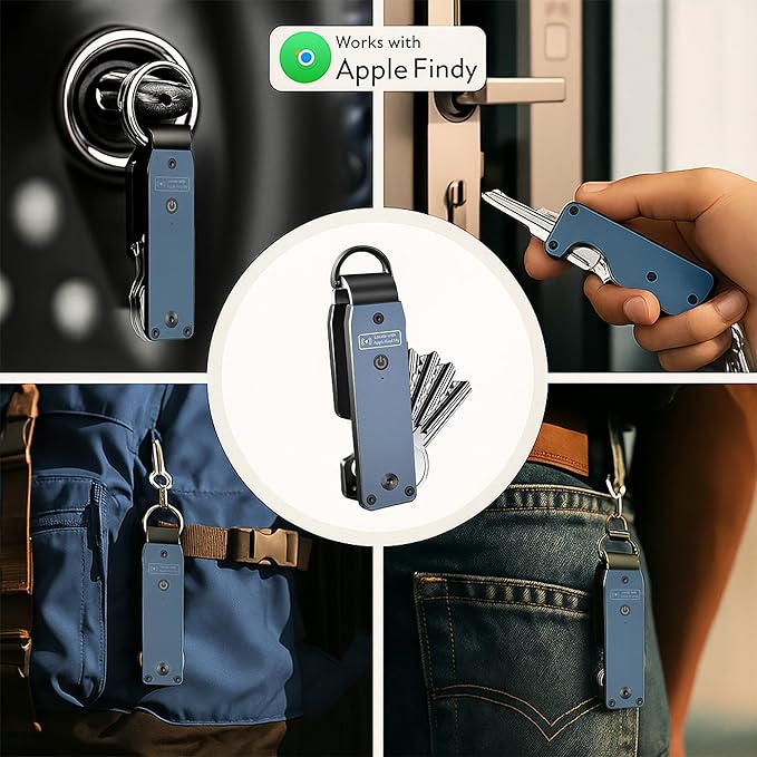 Richboyz Air Keychain for Outdoor Enthusiasts: Lightweight Aluminum GPS Tracker Key Holder for Men & Women