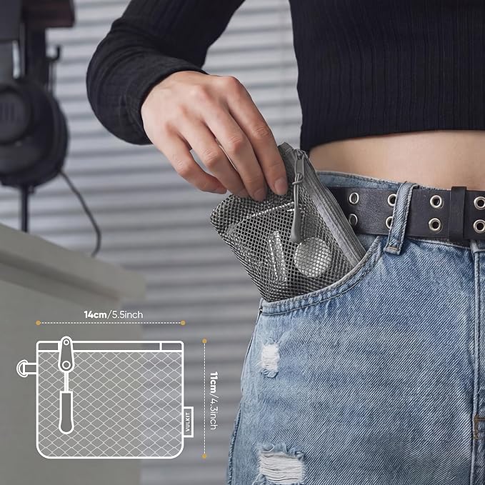 VULKIT Coin Purse Pack of 2 Zipper Wallet Change Purse Slim Travel Pouch Multifunctional Pouch Bag Everyday Carry