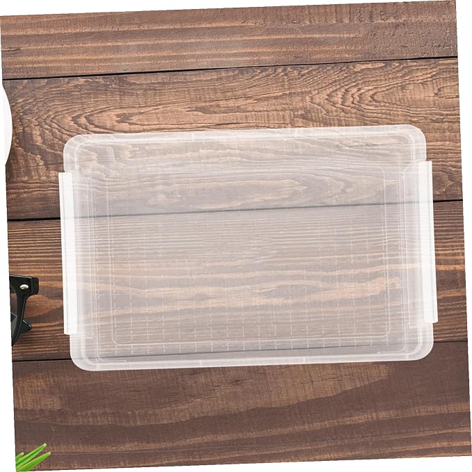 Transparent File Box with Lid Stackable Desktop Document Organizer for Office and Home Sealed File Case with Anti-wear and Anti-deformation Features Multipurpose Storage for