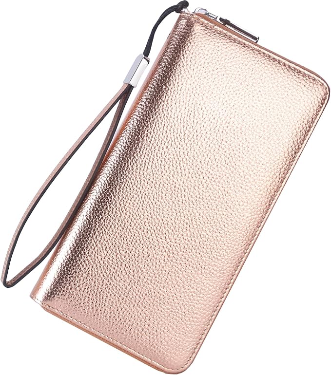 Lavemi Small Compact Women Wallet RFID Blocking Genuine Leather Bifold Purse with ID Windows