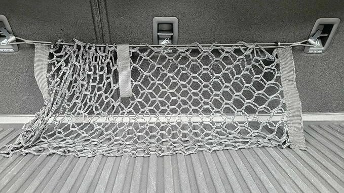 Trunk Rear Seats Organizer Cargo Net for Mazda CX-30 2020-2026 – Envelope Style Cargo Net for SUV – Premium Mesh Car Trunk Organizer Vehicle Carrier Storage – Compatible with CX-30