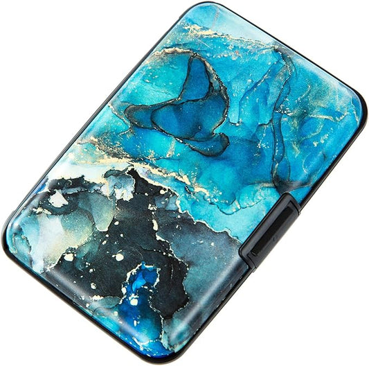 Credit Card Holder Small RFID Blocking Wallet Business Metal Slim Mini Aluminum Hard Case for Women Men