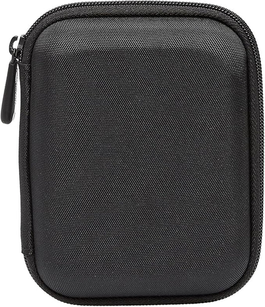 Amazon Basics Small Hard Shell Portable External Hard Drive Carrying Case with Mesh Pocket for My Passport Essential, Black