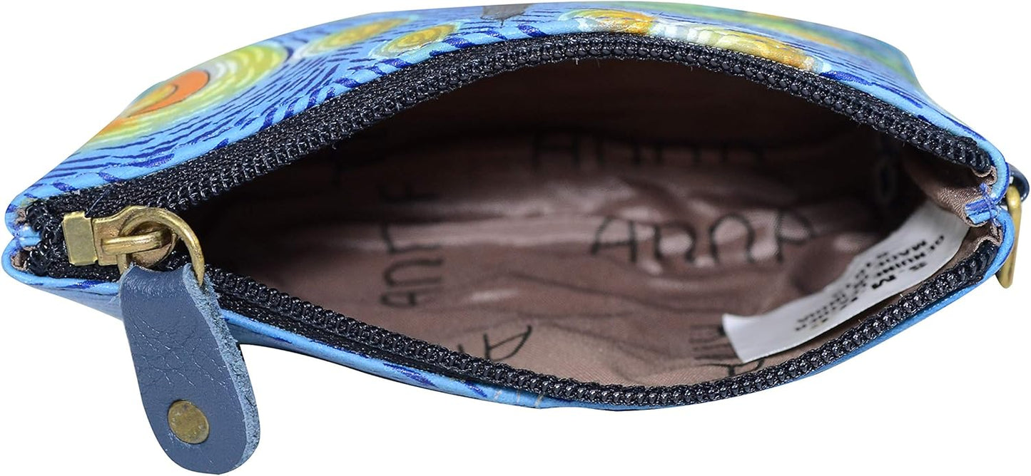 Anna by Anuschka Women's Hand Painted Leather Coin Pouch Purse