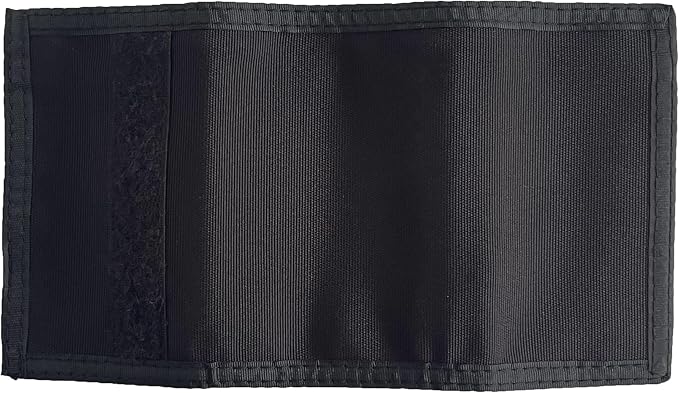 Sprocket Nylon Trifold Wallet with Zippered Coin Pocket (Black), 3 x 5