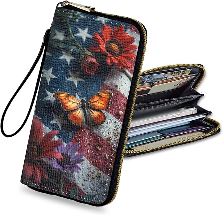 Wristlet Wallet for Women, RFID Blocking Phone Wallet, Large Capacity Zip Around Clutch, Fits iPhone 15 Pro Max, Travel Organizer Purse