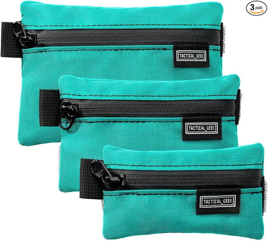 TACTICAL_GEEK Storage A5 EDC Storage Pouch Set, Molle EDC Gadget Pouch, Multi-Functional Utility Small Tool Pocket for Daily Carry (Turquoise)