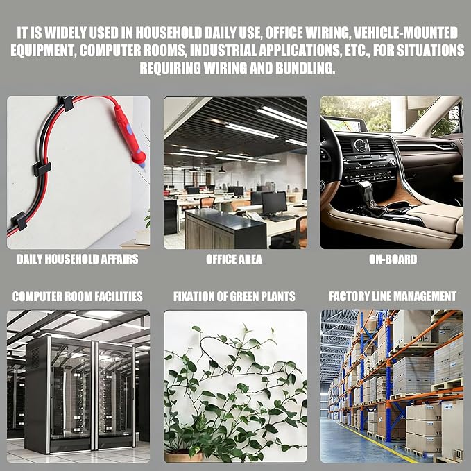 120pcs Strong Adhesive Cable Clips for Indoor and Outdoor Wire Management Cable Clip Upgrades for Efficient Routing on Wall Under Desks