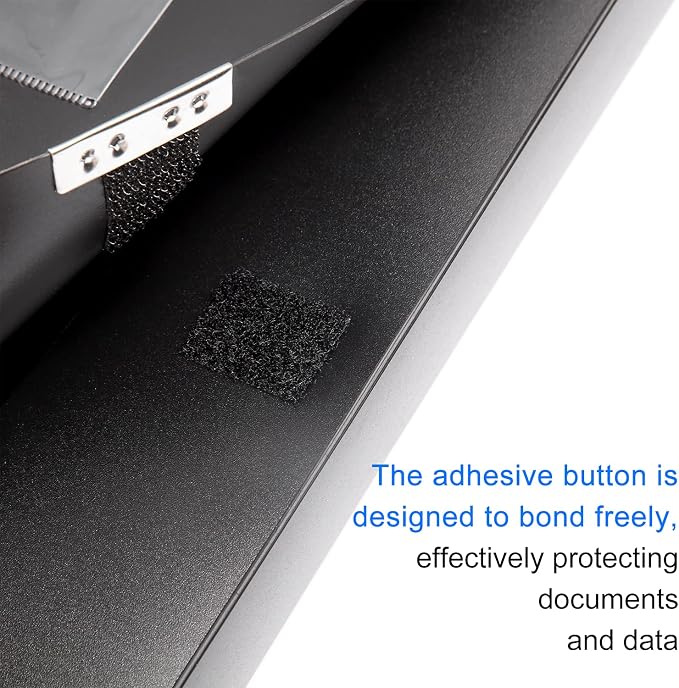 A4 Storage File Boxes Archives Cases, Foldable Plastic File Folder, Thickened to 5.8cm,Large Capacity,Black(Pack of 4)
