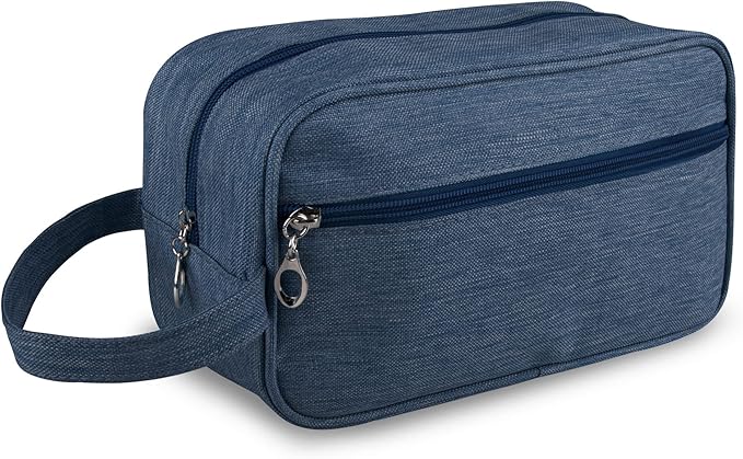 Toiletry Bag, Large Capacity Travel Bag for Toiletries, Waterproof Oxford Fabric Toiletry Organizer for Travel, Business Trips and Daily Use, Travel Essentials for Men or Women (Navy Blue)