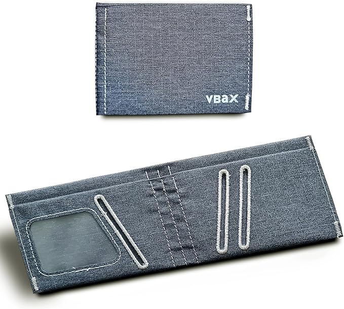 Minimalist RFID Blocking Slim Wallet for Men – Waterproof Microfiber Front Pocket Bifold Card Holder – Holds 10 Cards & Cash (Graphite Edition)