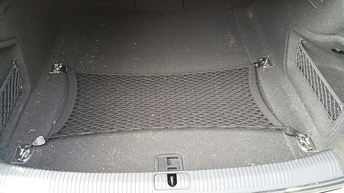 Floor Style Automotive Elastic Trunk Mesh Cargo Net for Audi A4 S4 RS4 A4 Quattro 2018-2025 - Premium Trunk Organizers and Storage - Luggage Net for Sedan - Best Car Organizer for Audi A 4 S 4 RS 4