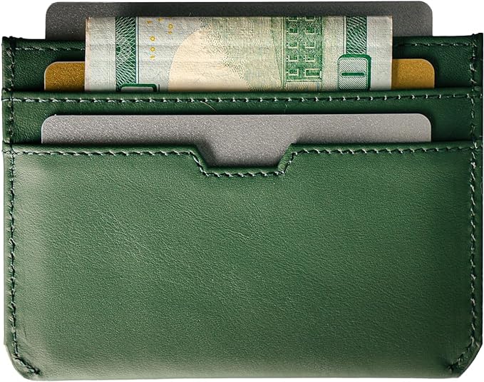 Vaultskin MOORGATE Slim Card Holder – Minimalist Leather Wallet with RFID Blocking, Front Pocket Credit Card Case for Men & Women