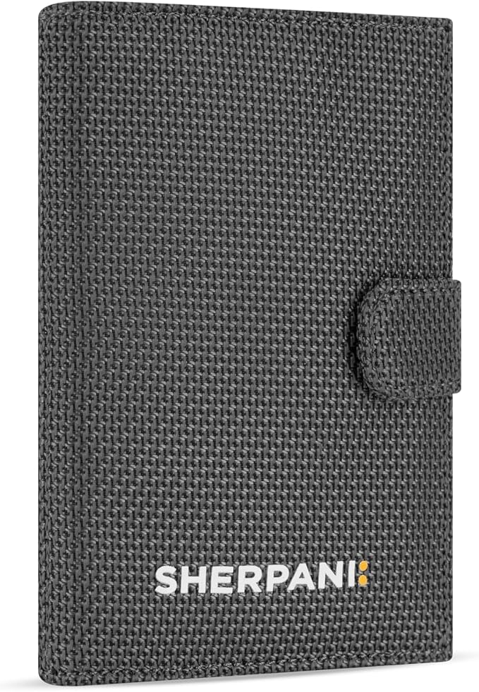 Sherpani Vienna, RFID Blocking Passport Holder, Travel Passport Cover Wallet, Travel Documents Organizer Protector, Travel Gift (Granite)