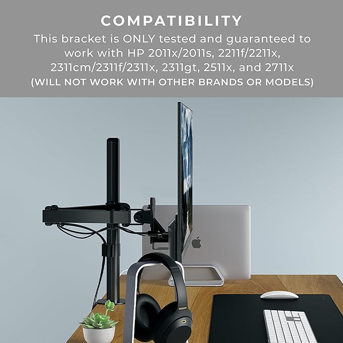 HumanCentricVESA Mount Adapter Bracket for HP Monitors 2011x, 2211x, 2311x, 2511x, 2711x (V3)
