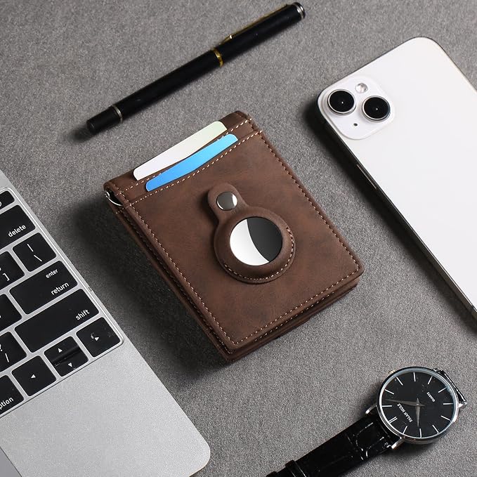 FALAN MULE Wallets for Men RFID Blocking Genuine Leather Bifold Minimalist Front Pocket Mens Wallet