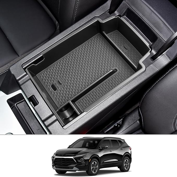 CDEFG Center Console Accessory Organizer for 2019-2025 2026 Chevy Blazer ABS Material Armrest Box Insert Tray 2019-2025 2026 Chevy Blazer Accessories (NOT for Blazer EV)