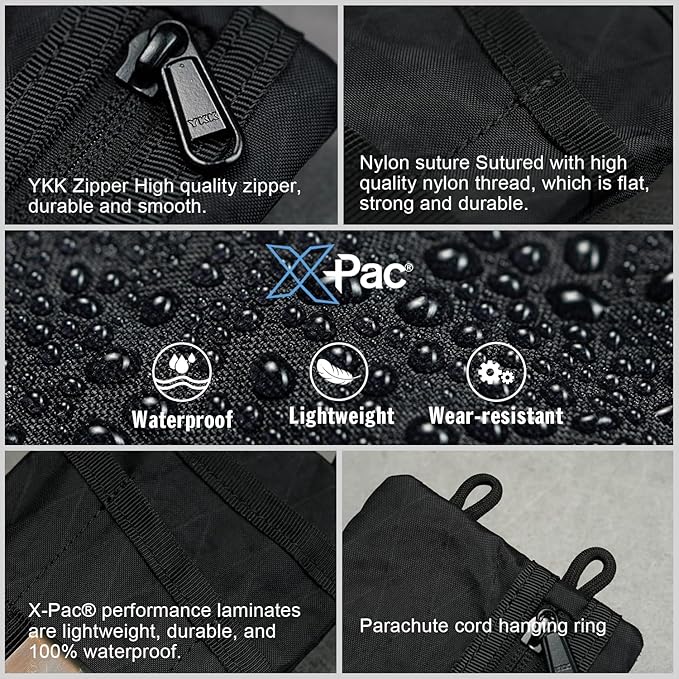VIPERADE VE1 Pocket Organizer, EDC Pouch for Men, EDC Organizer Storage EDC Gears, Multitool Pocket Pouch Hold Your Flashlight/Pocket Knife, Pen, Notebook