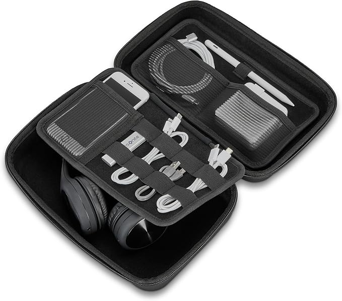 Samsonite Travel Tech Case - Large Size Travel Case for Headphones, Chargers, Mouse, Stylus - Black