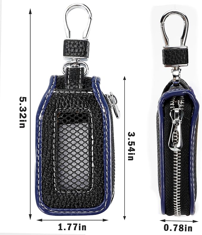 2 Pieces Leather Car Key Chain Case Holder Car Key Case Key Fob Protector Car Key Fob Cover Case (Violet)