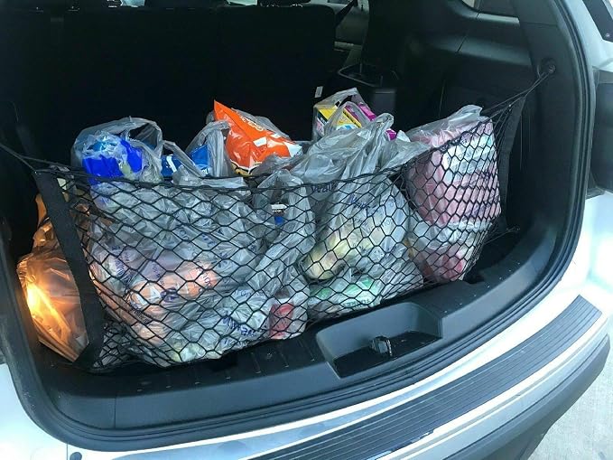 Rear Trunk Organizer Cargo Net for Ford Explorer 2011-2019 – Envelope Style Cargo Net for SUV - Premium Mesh Car Trunk Organizer Vehicle Carrier Storage - Compatible with Explorer