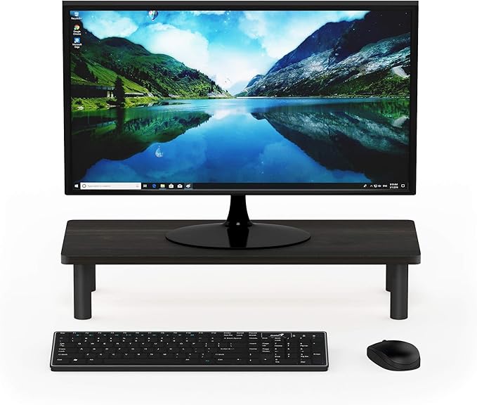Furinno Turn-N-Tube Monitor Riser Stand, Espresso/Black