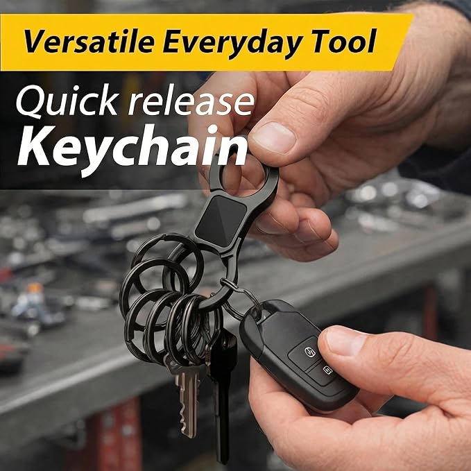 DAYGOS Key Chain - Quick Release Keychain with 8 Key Rings - Heavy Duty Car Keychains Organizer