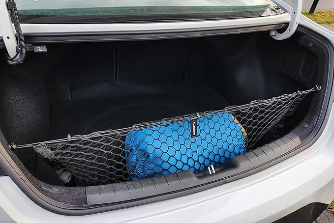 Envelope Style Elastic Trunk Mesh Cargo Net for Hyundai Elantra SE SEL Sport 2016-2026 - Premium Trunk Organizer and Storage - Luggage Net for Sedan - Best Car Organizer for Hyundai Elantra (AD)