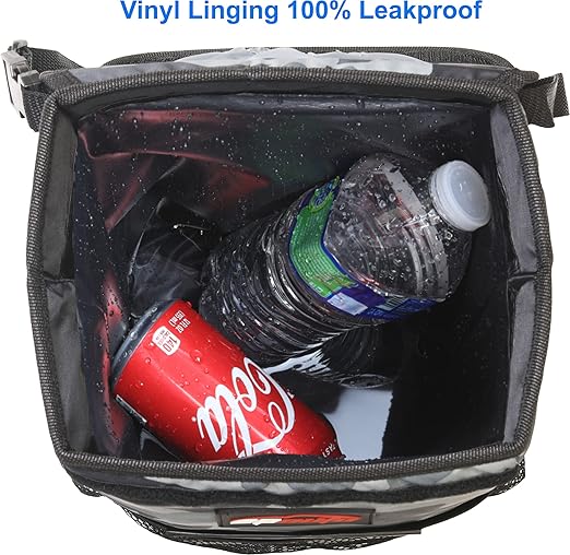 EPAuto Waterproof Car Trash Can with Lid and Storage Pockets, Camouflage Grey
