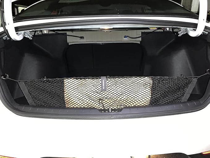 Envelope Style Automotive Elastic Trunk Mesh Cargo Net for Kia K5 LX LXS GT-Line EX 2021-2025 - Premium Trunk Organizer and Storage - Luggage Net for Sedan - Best Car Organizer for Kia K5