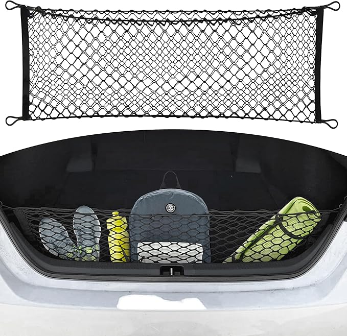 Envelope Style Automotive Elastic Trunk Mesh Cargo Net for Toyota Camry 2018-2026 - Premium Trunk Organizers and Storage - Luggage Net for Sedan - Best Car Organizer for Toyota Camry Hybrid