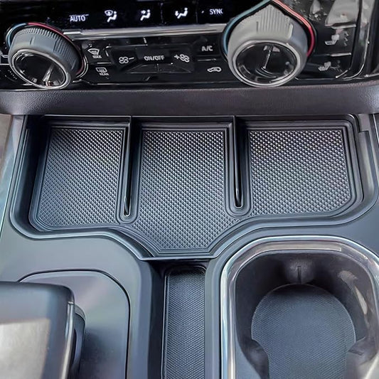 EDBETOS Center Console Organizer Compatible with 2023 2024 2025 Chevy Silverado 1500 Accessories Middle Insert Tray - Full Console w/Bucket Seats ONLY