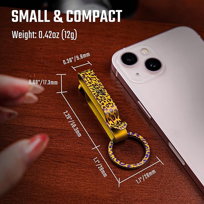 KeyUnity KM00 Titanium Belt Loop Keychain Clip Double Side Quick Release Key Holder with Detachable Key Ring