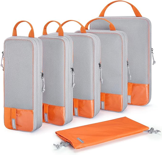 BAGSMART 6 Set /4 Set/2 Set Compression Packing Cubes for Travel, Lightweight Luggage Organizer Bags, Durable Space Saver Bags Travel Essentials