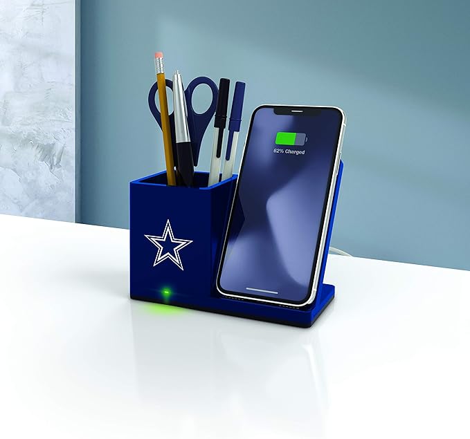 SOAR NFL Unisex Wireless Charging Stand and Desktop Organizer