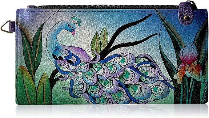 Anna by Anuschka Women's Hand Painted Genuine Leather Organizer Wallet | Hand Painted